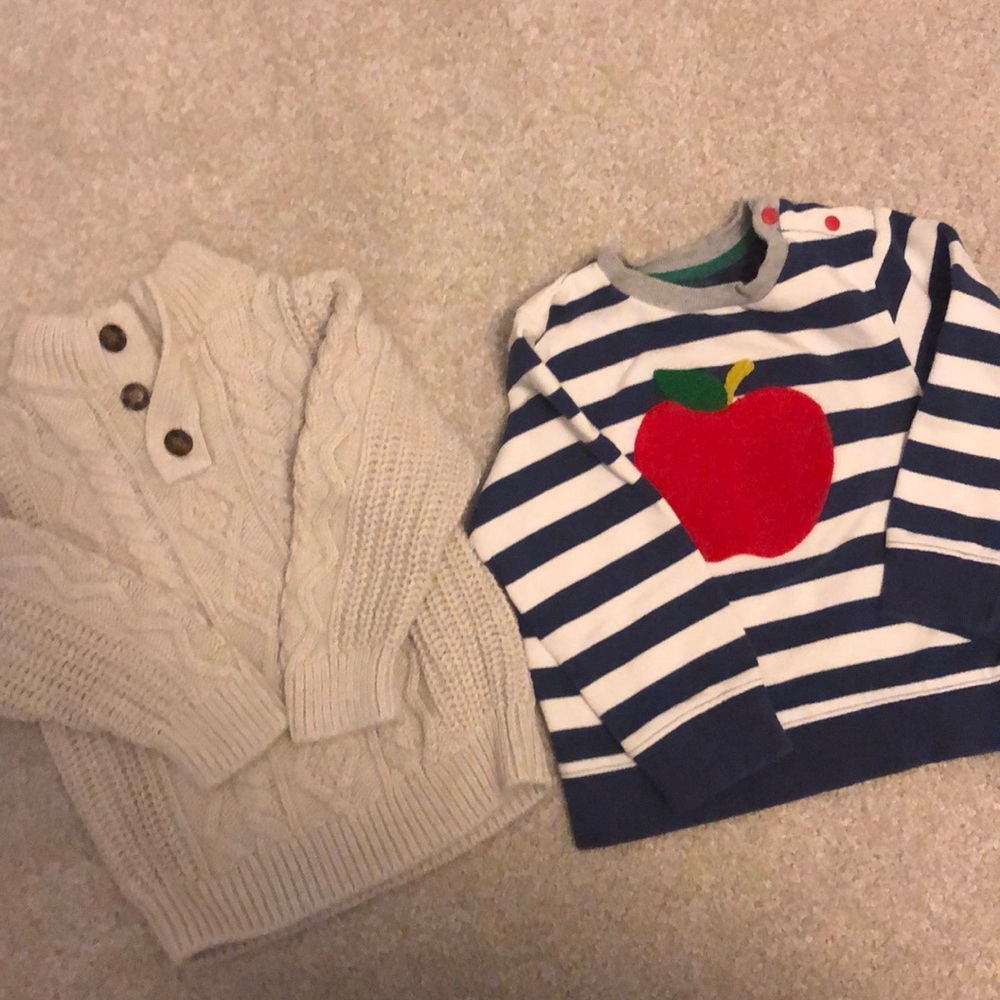 Baby Boden and GAP sweatshirt and sweater sz 3T